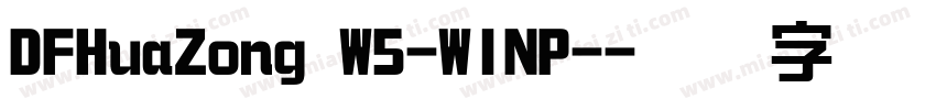DFHuaZong W5-WINP-字体转换
